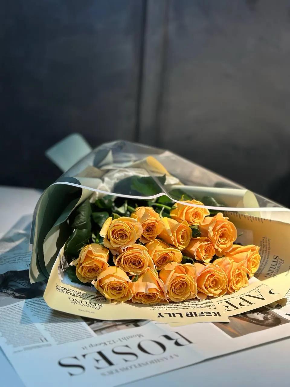 Elegant yellow roses | ծաղիկներ, ծաղկեպսակներ, բույսեր Երևան