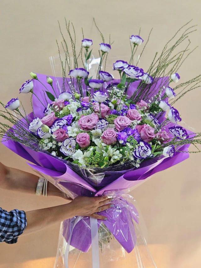 Purple bouquet "Boom" | ծաղիկների առաքում Երևանում