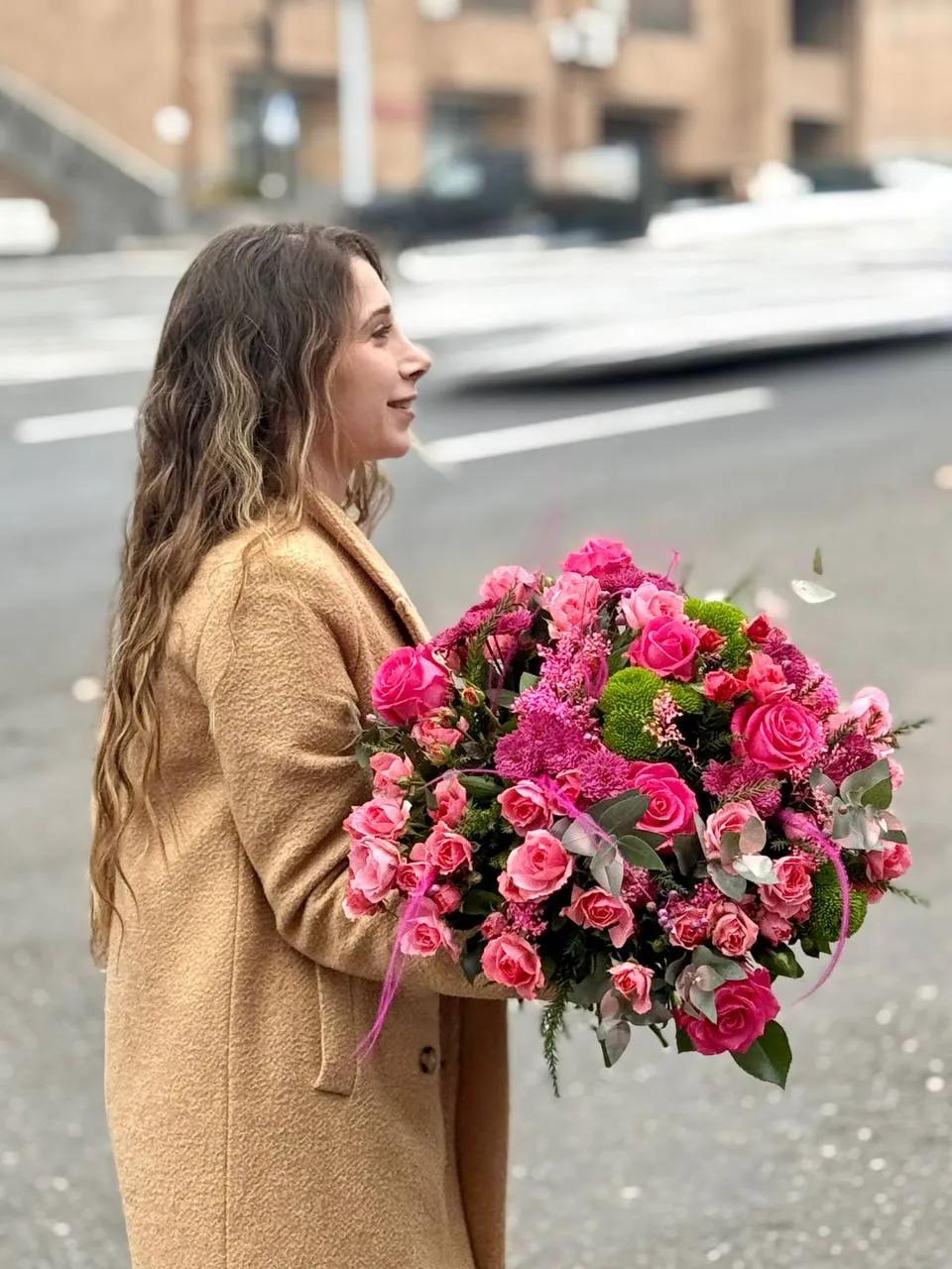 Pink bouquet | ծաղիկների առաքում Երևանում