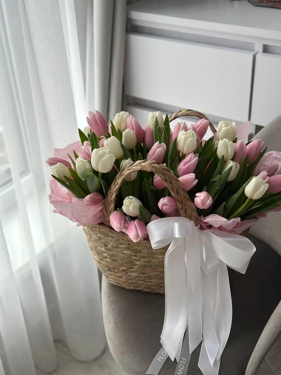 Tulips in a basket | ծաղիկներ, ծաղկեպսակներ, բույսեր Երևան Tulips in a basket | ծաղիկներ, ծաղկեպսակներ, բույսեր Երևան